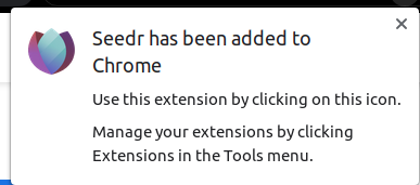 Seedr has been added to chrome